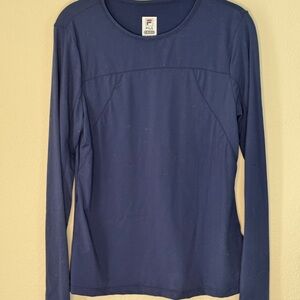 Fila Women's Navy Long Sleeve Top